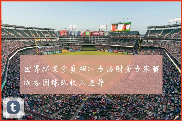 世界杯奖金真相:专访财务专家解读各国球队收入差异